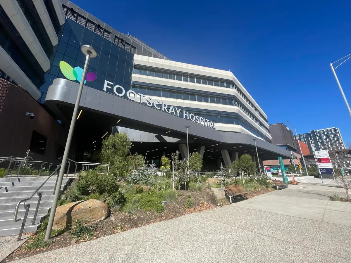 Exterior of Footscray Hospital, Footscray